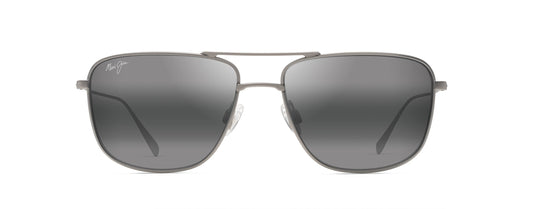 Maui Jim Men's Mikioi Polarized Aviator Sunglasses, Matte Titanium/Neutral Grey, Medium