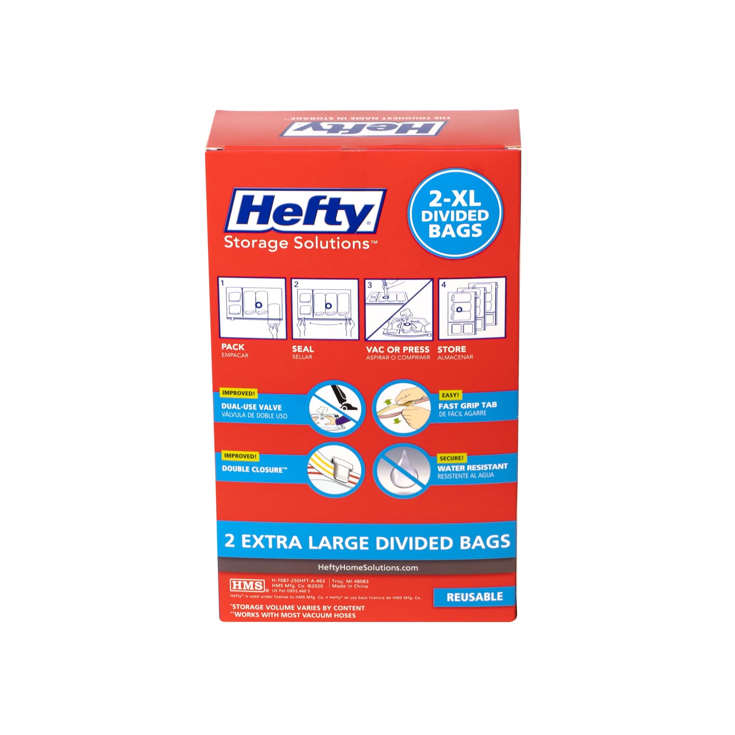 Hefty SHRINK-PAK 2XL Divided Vacuum Bags