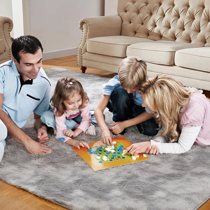 Sanmadrola Area Rug for Bedroom,6.5'X8.2',Fluffy Shag Rug for Living Room,Furry Carpet for Kids Room,Shaggy Throw Rug for Nursery Room,Fuzzy Plush Rug,Black Carpet,Rectangle,Cute Room Decor for Baby