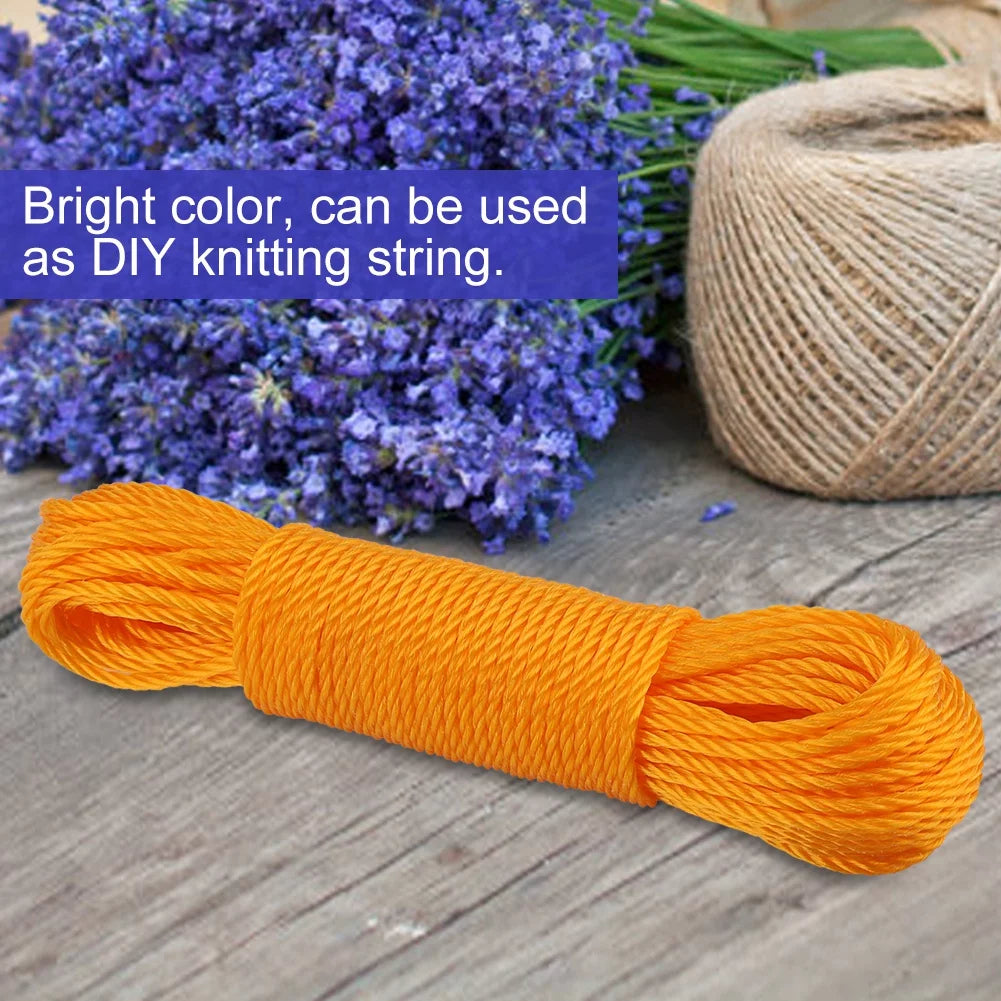 ANGGREK 20m Nylon Rope Lines Cord Clothesline Garden Camping Outdoors,20m Nylon Rope,Nylon Lines