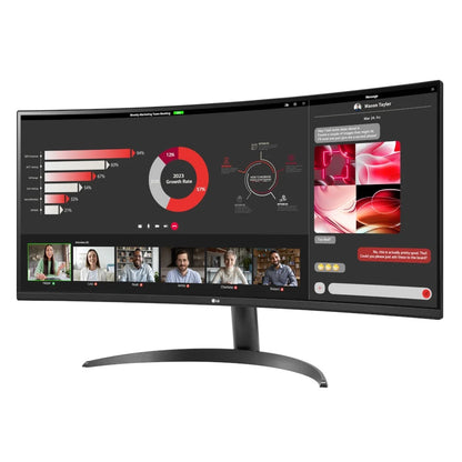 LG 34" Curved Ultrawide™ WQHD (3440 x 1440) Monitor, Black- 34WR50QC-B, New