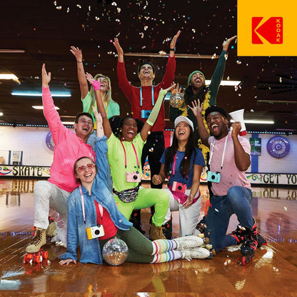 KODAK Smile+ 2-in-1 Digital Instant Print Camera & Wireless Bluetooth Photo Printer - 10MP, Special-Effect Rotating Lens, Zink 2x3” Sticky-Back Photos, Print via Fun App from Smart Devices - Fuchsia