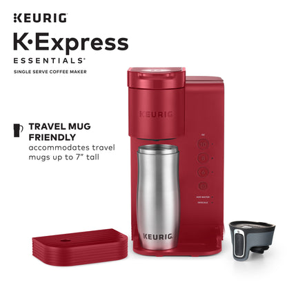 Keurig K-Express Essentials Red Single-Serve K-Cup Pod Coffee Maker