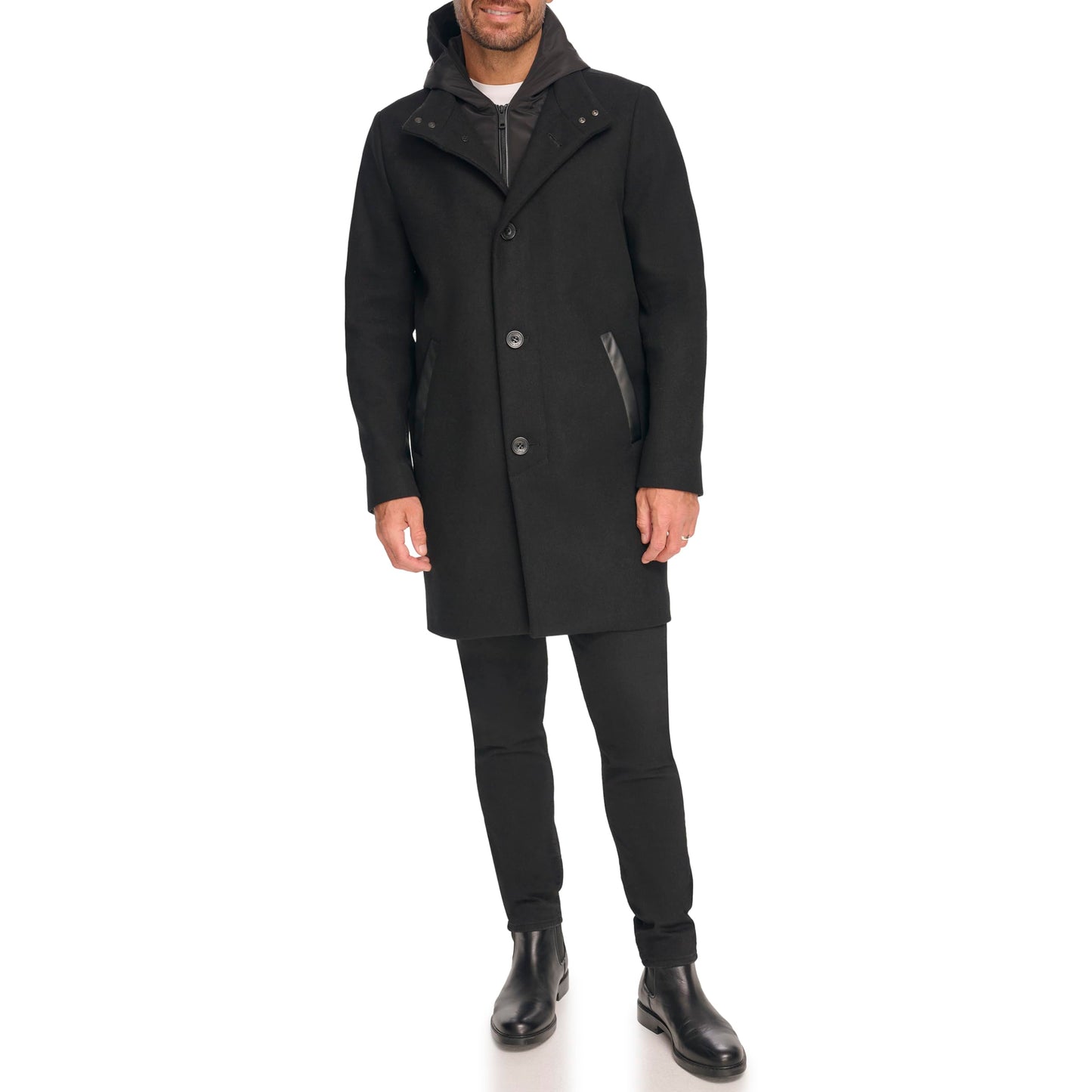 Kenneth Cole Men's Outerwear Coat,black,MEDIUM