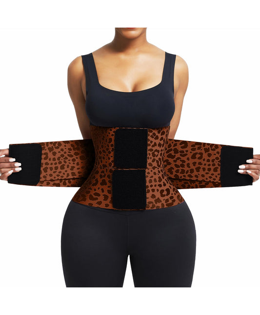 FeelinGirl Workout Waist Trainer Underbust Corsets Cincher Belt Hourglass Corset Body Shaper for Women Brown L