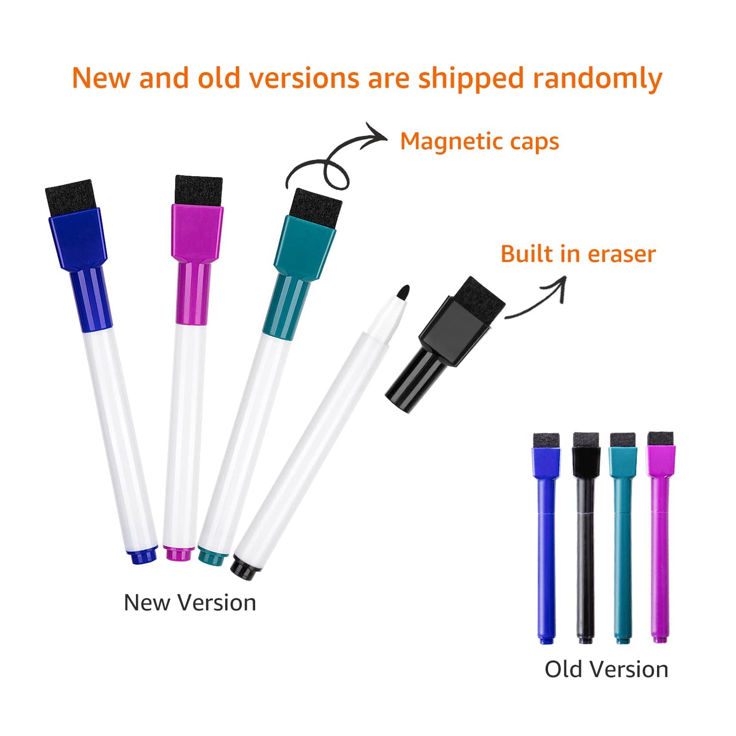 Amazon Basics Magnetic Dry Erase Whiteboard Calendar, 12" x 17", Includes 4 Markers And Eraser