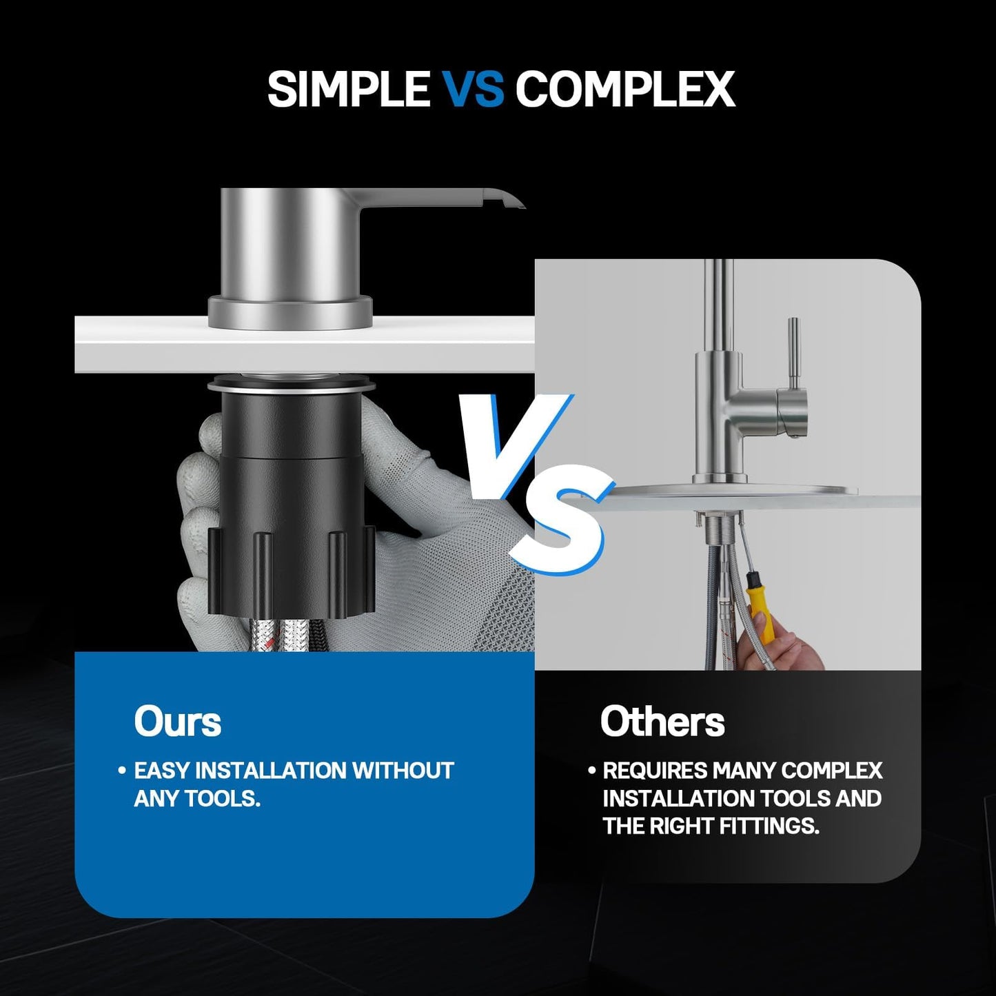 WEWE Single Handle High Arc Brushed Nickel Pull Out Kitchen Faucet,Single Level Stainless Steel Kitchen Sink Faucets with Pull Down Sprayer,Suitable for Laundry Rv Bar