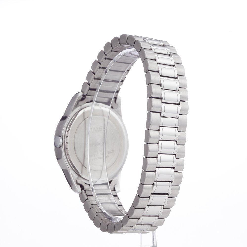 Timex Men's South Street Sport 36mm Watch – Silver-Tone Case Blue Dial with Silver-Tone Stainless Steel Expansion Band