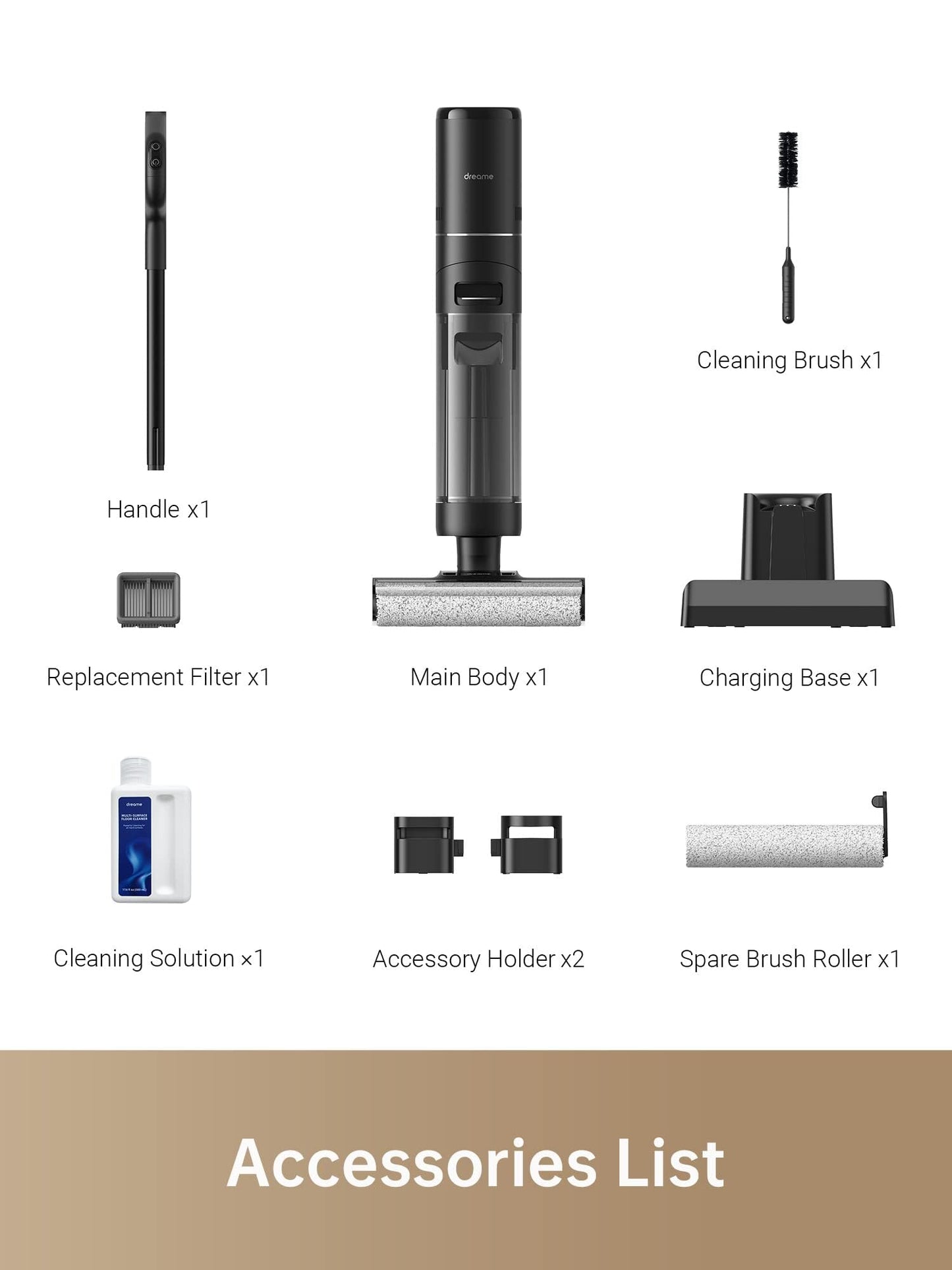 DREAME H12 PRO Wet Dry Vacuum Cleaner, Cordless Vacuum Mop All in One, Smart Floor Cleaner for Hard Floor, One-Step Edge to Edge Cleaning with Hot Air Drying