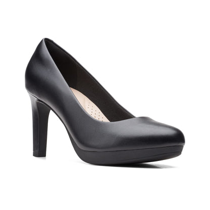 Clarks womens Ambyr Joy Pump, Black Leather, 9.5 Wide US