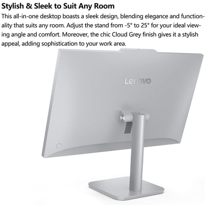 Lenovo 24 All-in-One Desktop Computer for Home Office, 23.8" FHD Business AIO, Intel 8-Core Processor (Beat i5-1140G7), 32GB DDR4 RAM, 1TB PCIe SSD, WiFi 6, Bluetooth 5.2, Windows 11 Pro, Vent-Hear