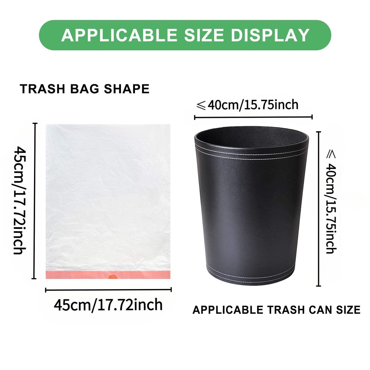2 Gallon Small Trash-Bags Drawstring Bathroom - White Mini Garbage Bags 60 Count Plastic Unscented 7.5L Tiny Waste Basket Liners Kitchen Office Car Strong Thick Bulk Magesh