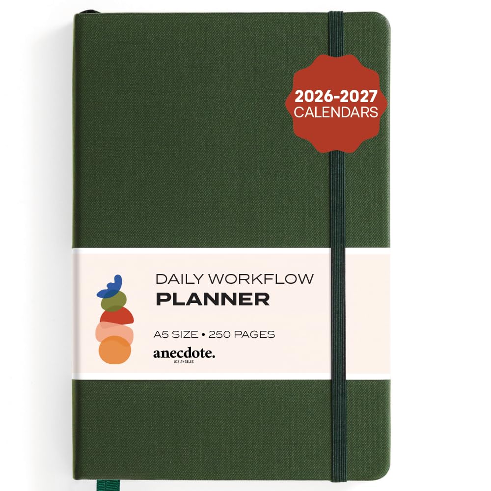 Anecdote 2026-2027 Planner: A Monthly, Weekly & Daily Planner with Calendar | 8.5" x 5.2" | Hardcover To-Do List Organizer, Planning Your Success, Start Anytime, Achieve Productivity Goals (Evergreen)