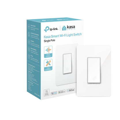 Kasa Smart Light Switch HS200, Single Pole, Needs Neutral Wire, 2.4GHz Wi-Fi Light Switch Works with Alexa and Google Home, UL Certified, No Hub Required , White, HS200