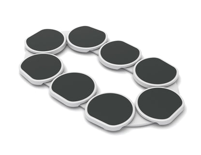 The Lazy Susan Revolution - Full Set - Dark Gray - The First Patented Lazy Susan Turntable Expandable for Rectangular & Oblong Tables - Kitchen & Dining Tables - Great Gift! Parties & Gatherings.