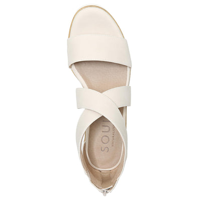 Naturalizer SOUL Women's Goodtimes Wedge Sandal Porcelain 10 W