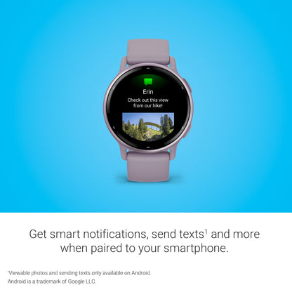 Garmin vívoactive 5, Health and Fitness GPS Smartwatch, AMOLED Display, Up to 11 Days of Battery, Orchid