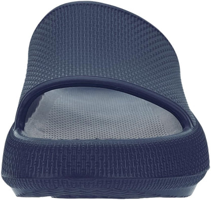 BRONAX Slides for Women Pillow Slippers Indoor Quick Drying House Sandals Sandles for Female Ladies Comfy Cushioned Thick Sole 37-38 Blue