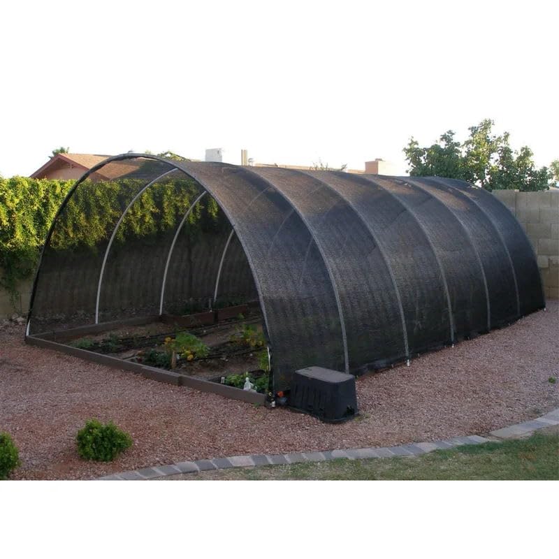 VICLLAX 90% Black Garden Shade Fabric Sun Shade Greenhouse Netting Outdoor Mesh Shade Cloth with Grommets for for Greenhouse, Lawn, and Outdoor Use, 8×12 FT