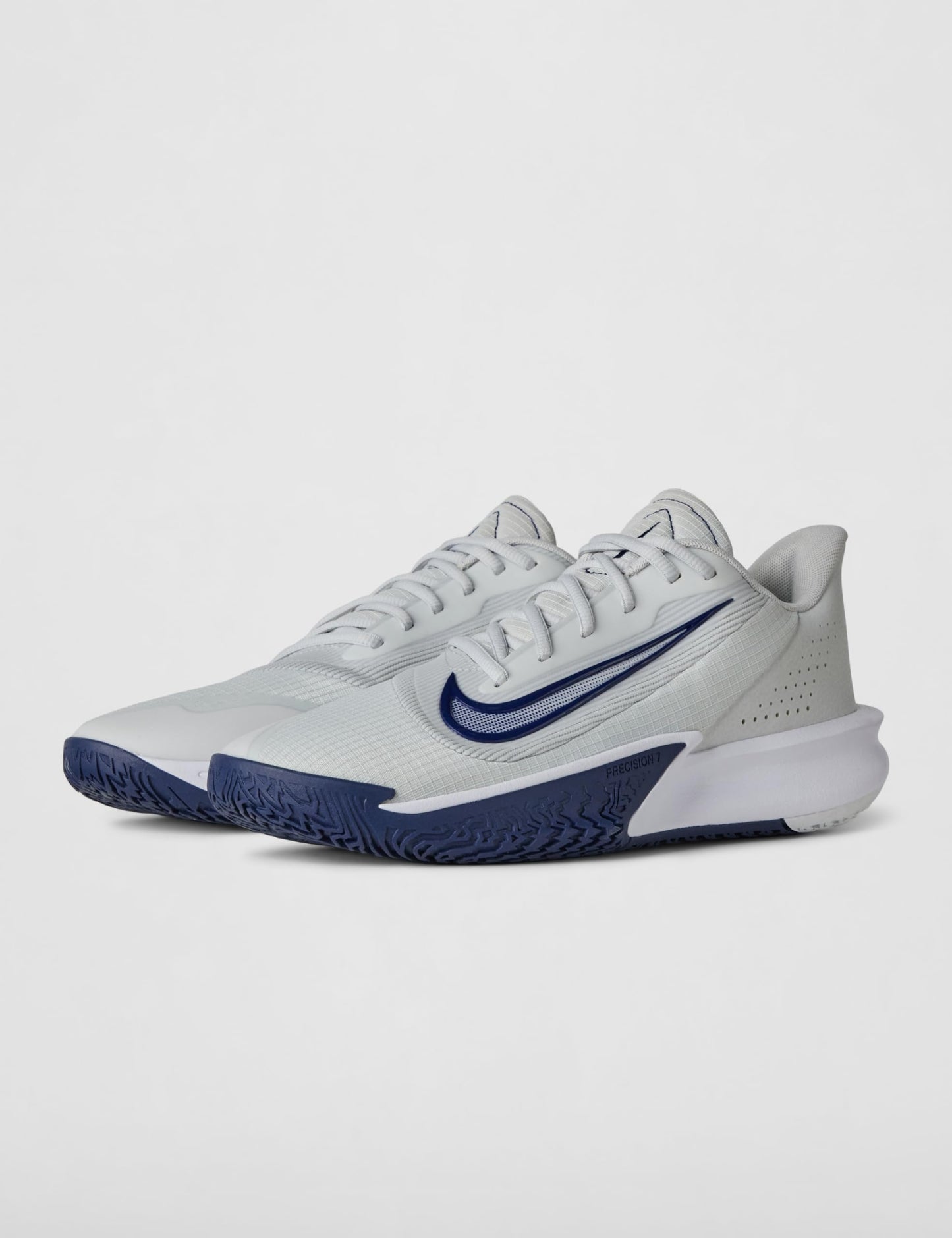 Nike Men's Precision 7 Basketball Shoes, Photon Dust/Midnight Navy-White, 10.5