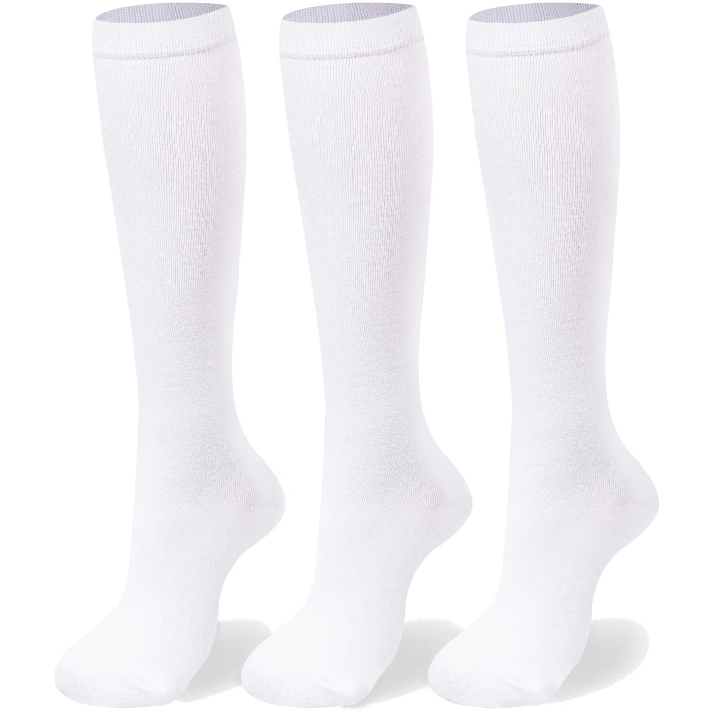Womens Knee High Socks-Stripes Tube Socks-Back to School Cotton Casual Athletic Socks