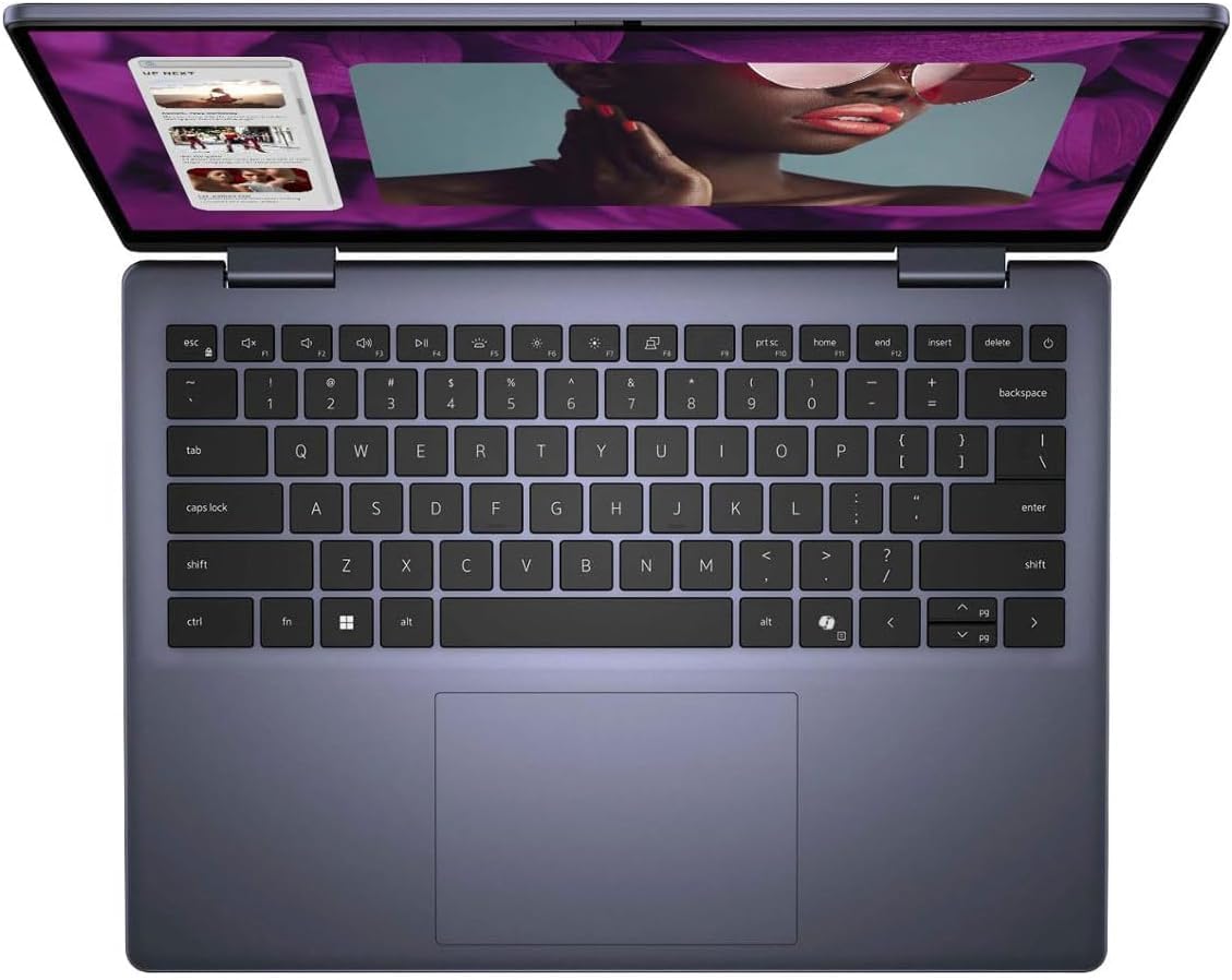 Dell Inspiron 14 2-in-1 Laptop - AMD Ryzen 5 8640HS(> Intel i7-1255U), 14" IPS LED FHD Display, 32GB DDR5, 1TB SSD, Backlit KB, Fingerprint, Win 11 Pro, Office License, w/DVD Drive