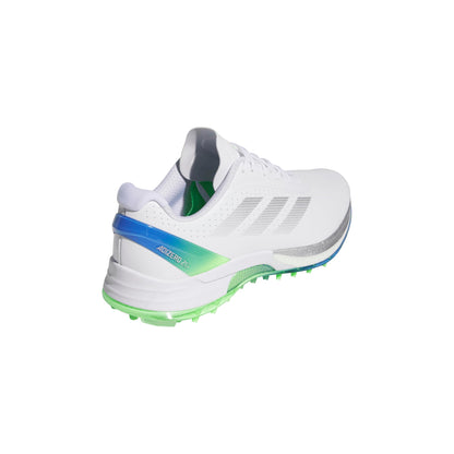 adidas Men's Adizero ZG Spikeless Golf Shoes, Footwear White/Silver Metallic/Lime Burst, 9.5