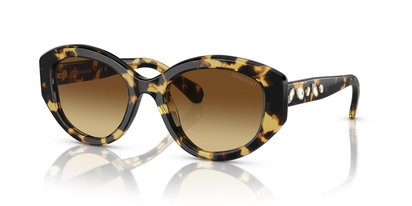 Swarovski SK6005 Sunglasses, Medium Havana/Brown Gradient, 53 mm