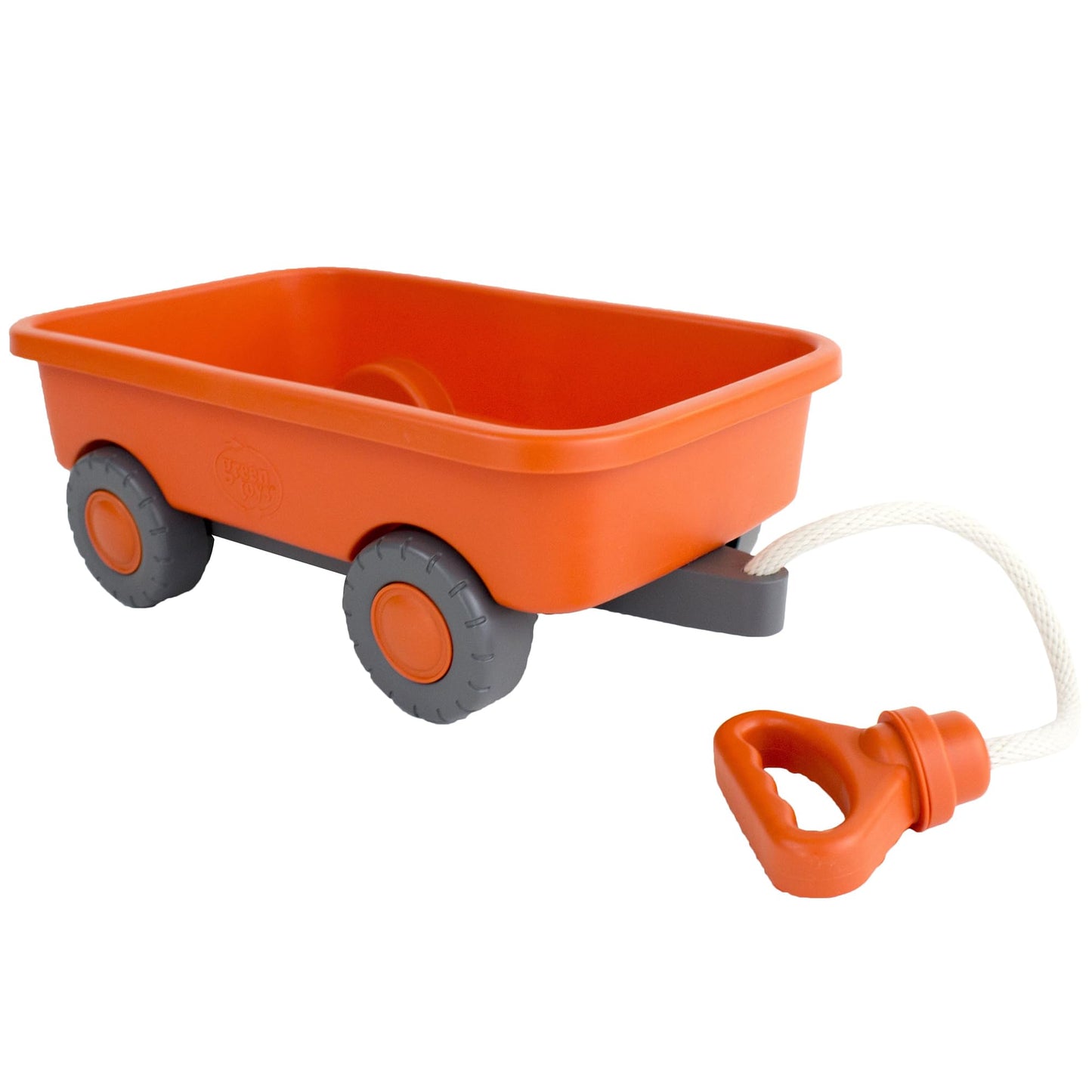 Green Toys Wagon, Orange CB - Pretend Play, Motor Skills, Kids Outdoor Toy Vehicle. No BPA, phthalates, PVC. Dishwasher Safe, Recycled Plastic.