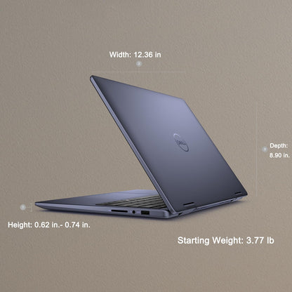 DELL Inspiron 7440 14 2-in-1 Touchscreen Laptop Computer - 14" FHD IPS, AMD Ryzen 5 8640HS for Business, Students, Fingerprint, Backlit, FHD Webcam, Win 11 Pro (64GB DDR5 RAM, 2TB SSD)