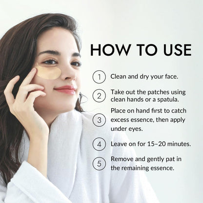 Gel Collagen Patches Under Eye Masks Treatment with 24K Gold and Snail, for Puffy Eye, Pads/Bags for Dark Circles , Anti Wrinkle, Moisturizing Improves Elasticity 30 PAIRS (Gold & Snail)