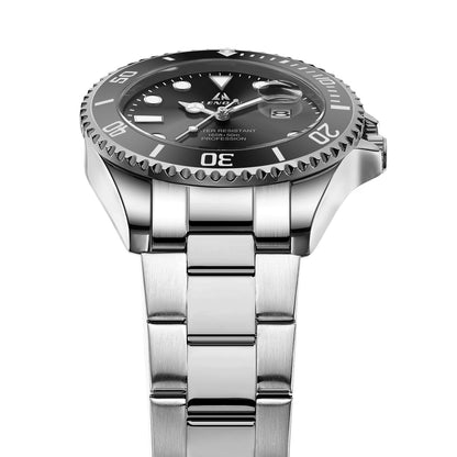 LN LENQIN Mens Watches Stainless Steel Waterproof Analog Quartz Watch for Men with Date Luminous Fashion Wristwatch