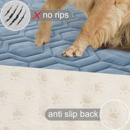 Tcksstex Waterproof and Anti-Slip Dog Bed Cover and Pet Blanket Sofa Pet Bed Mat ，car Incontinence Mattress Protectors Furniture Couch Cover for Most Cats Dogs, Pets （82x82- Stoneblue）