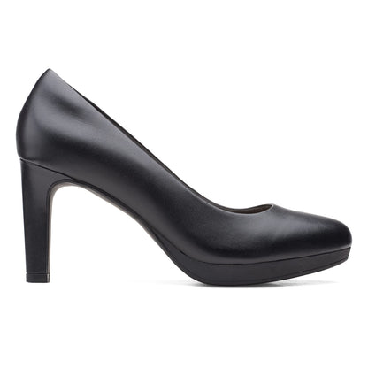 Clarks womens Ambyr Joy Pump, Black Leather, 9.5 Wide US