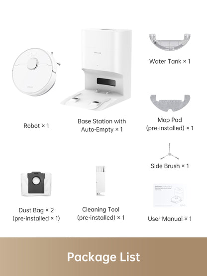 DREAME D10 Plus Gen 2 Robot Vacuum and Mop with Self Emptying Base for 90 Days of Cleaning, 6000 Pa Suction and LiDAR Navigation, Obstacle Avoidance, Wi-Fi Connected
