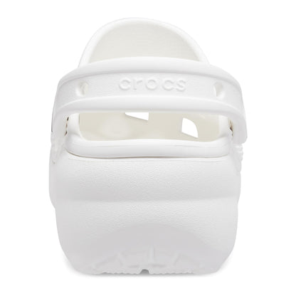 Crocs Women's Classic Platform Clog, White, 8