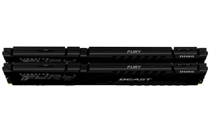 Kingston FURY Beast Black 16GB 5200MT/s DDR5 CL40 XMP 3.0 Ready Computer Memory (Kit of 2) KF552C40BBK2-16