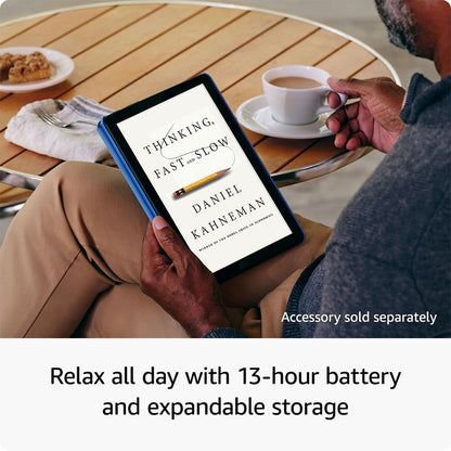 Like-New Amazon Fire HD 10 tablet (newest model) built for relaxation, 10.1" vibrant Full HD screen, octa-core processor, 3 GB RAM, 32 GB, Black