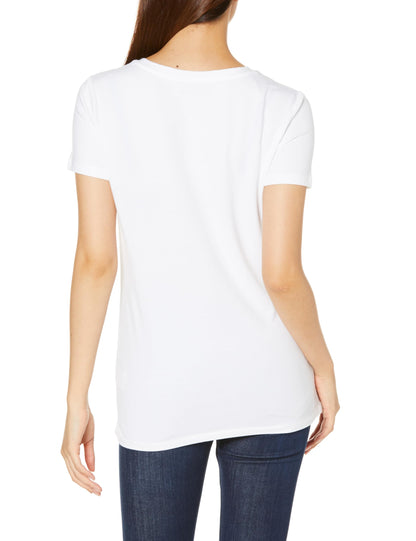 Amazon Essentials Women's Classic-Fit Short-Sleeve Crewneck T-Shirt, Pack of 2, White, Medium