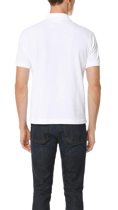 Lacoste Mens Short Sleeve Classic Chine L.12.12 Polo Shirt, White, Large