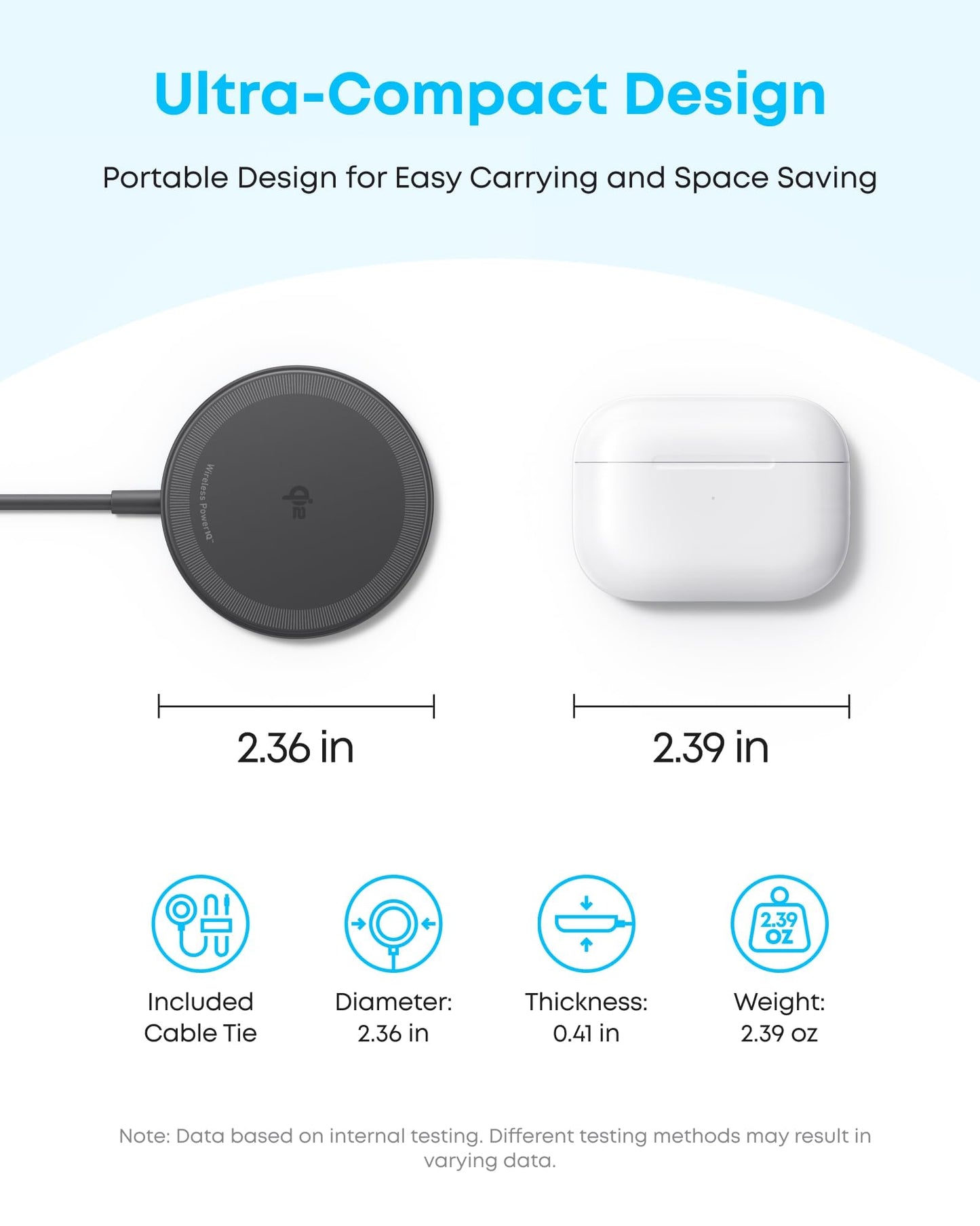 Anker Zolo Magnetic Wireless Charger, Qi2 Certified 15W MagSafe-Compatible Wireless Charging Pad, for iPhone 16/15/14/13 Series, AirPods, and More (Adapter Not Included) (Black, 2 Pack)