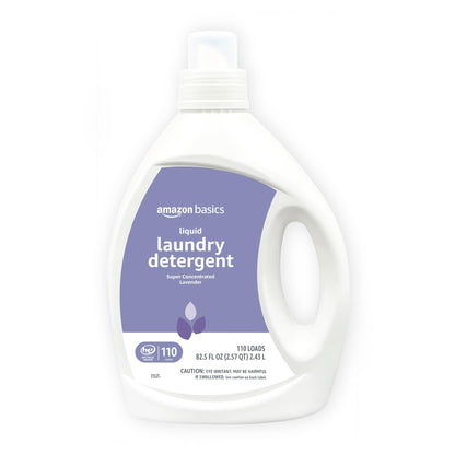 Amazon Basics Concentrated Liquid Laundry Detergent, Lavender, 110 loads, 82.5 Fl Oz (Previously Solimo)