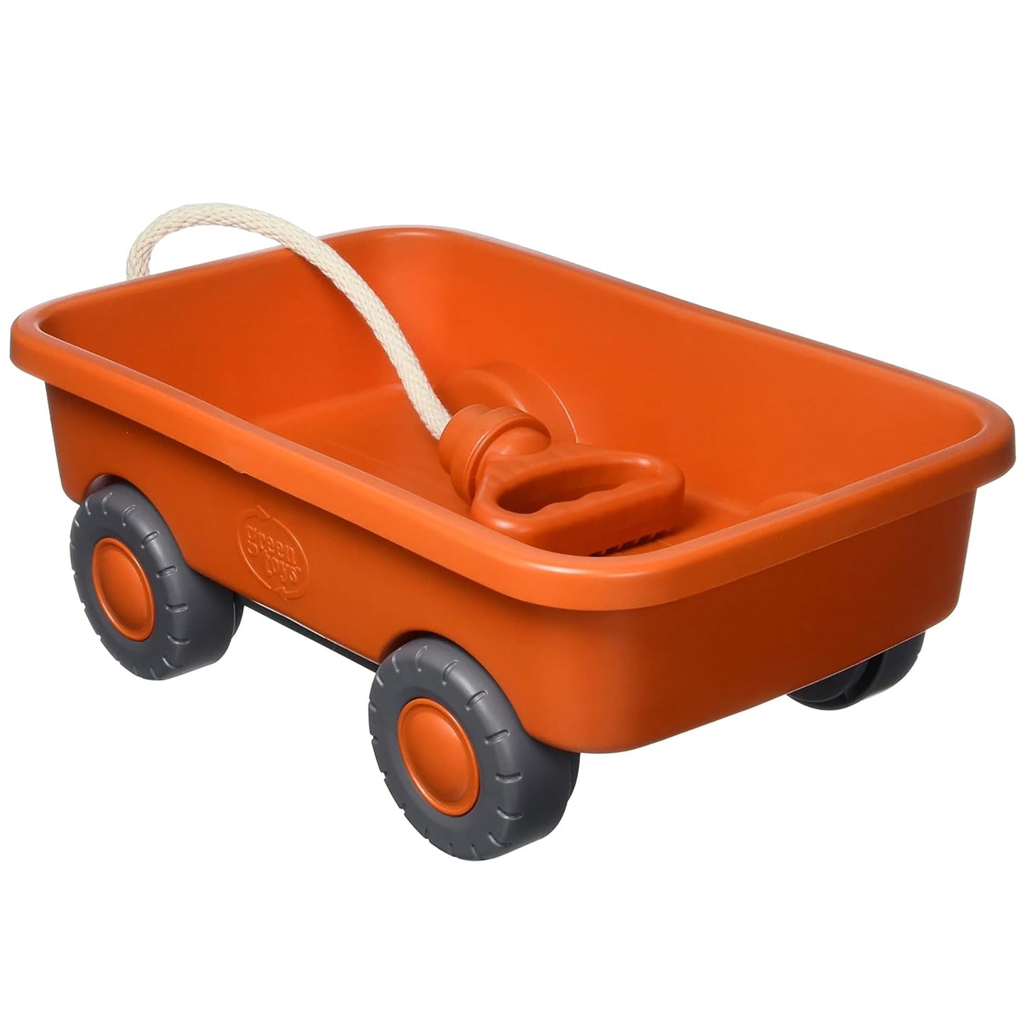 Green Toys Wagon, Orange CB - Pretend Play, Motor Skills, Kids Outdoor Toy Vehicle. No BPA, phthalates, PVC. Dishwasher Safe, Recycled Plastic.