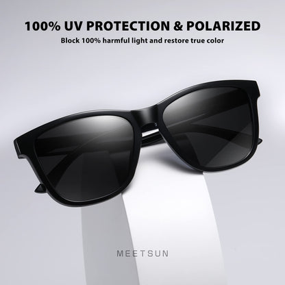 MEETSUN Polarized Sunglasses for Women Men Trendy Classic Retro Designer Style Fashion UV400 Protection 3 PACK Black Lens Rose Gold Pink Mirrored