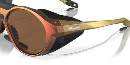 Oakley Men's Oo9440 Clifden Round Sunglasses, Matte Red Gold Colorshift/Prizm Bronze, 54 mm