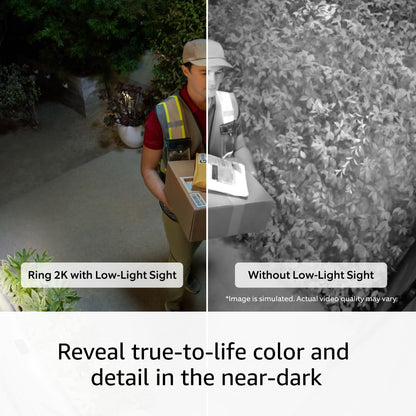 Introducing Ring Outdoor Cam Plus, Battery — Wide-Angle 2K Video with Ring Vision, Low-Light Sight for full-color night vision, Mount-Anywhere Versatility, Black