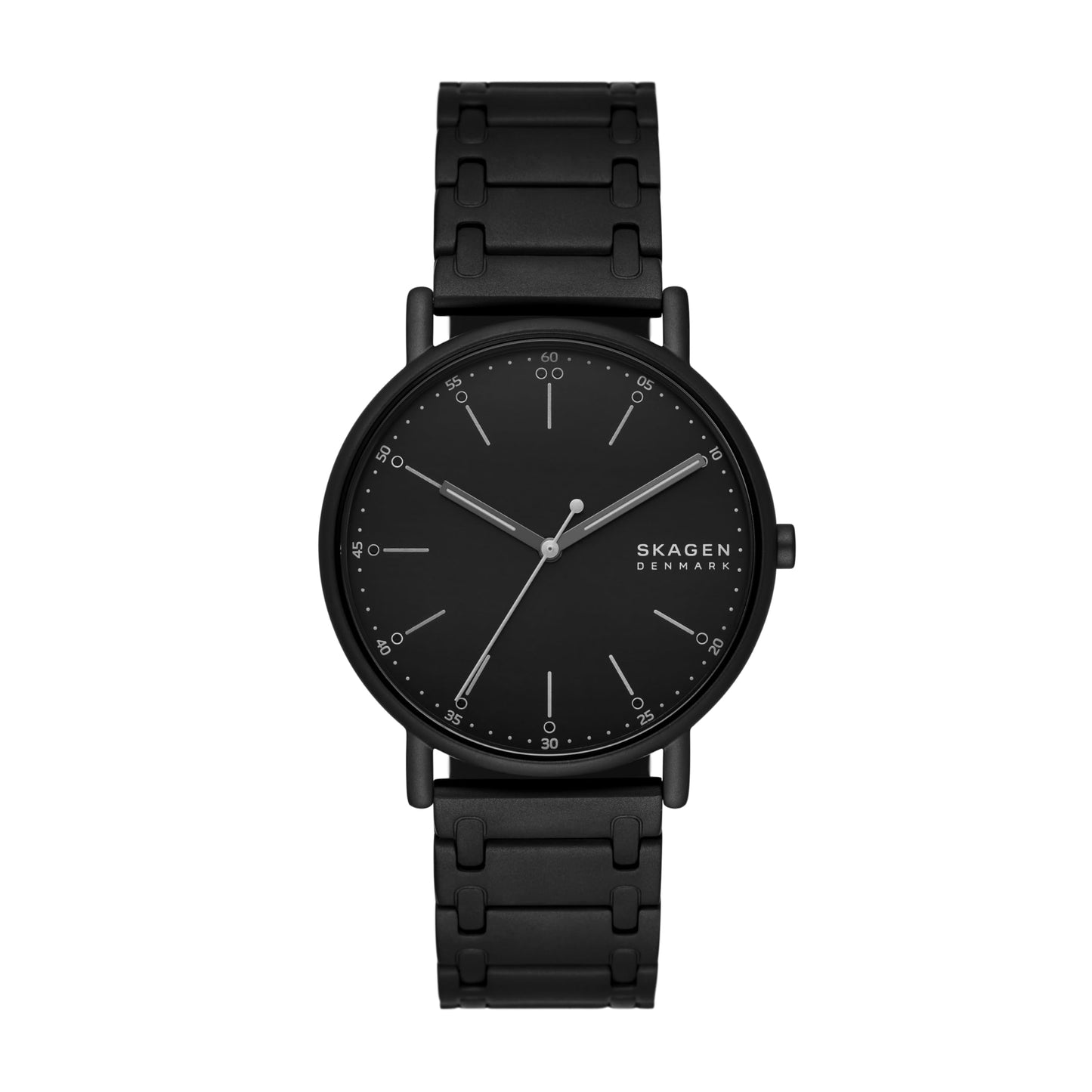 Skagen Men's Signatur Three-Hand Black Stainless Steel Bracelet Watch (Model: SKW6914)