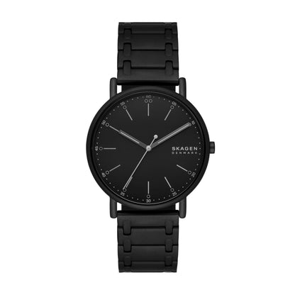 Skagen Men's Signatur Three-Hand Black Stainless Steel Bracelet Watch (Model: SKW6914)