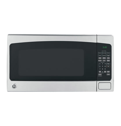 GE Countertop Microwave Oven, 1,200-watt Capacity, 2.0 Cubic Ft., 8 Auto Setting Cooking Settings, Child-Lock Technology, Kitchen Essentials for the Countertop, Dorm Room or Apartment, Stainless Steel