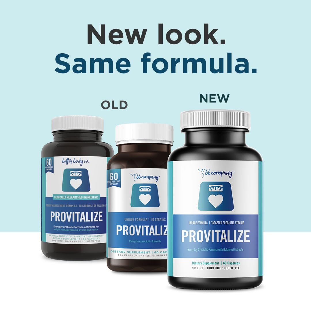 BB Company Provitalize | Probiotics for Women Digestive Health, Menopause, Joint Support | Sexy Midsection Curves, Bloat | Turmeric Curcumin Moringa | Packaging Vary | 60 Ct